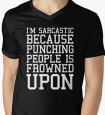 I'm Sarcastic Funny Quote Men's V-Neck T-Shirt