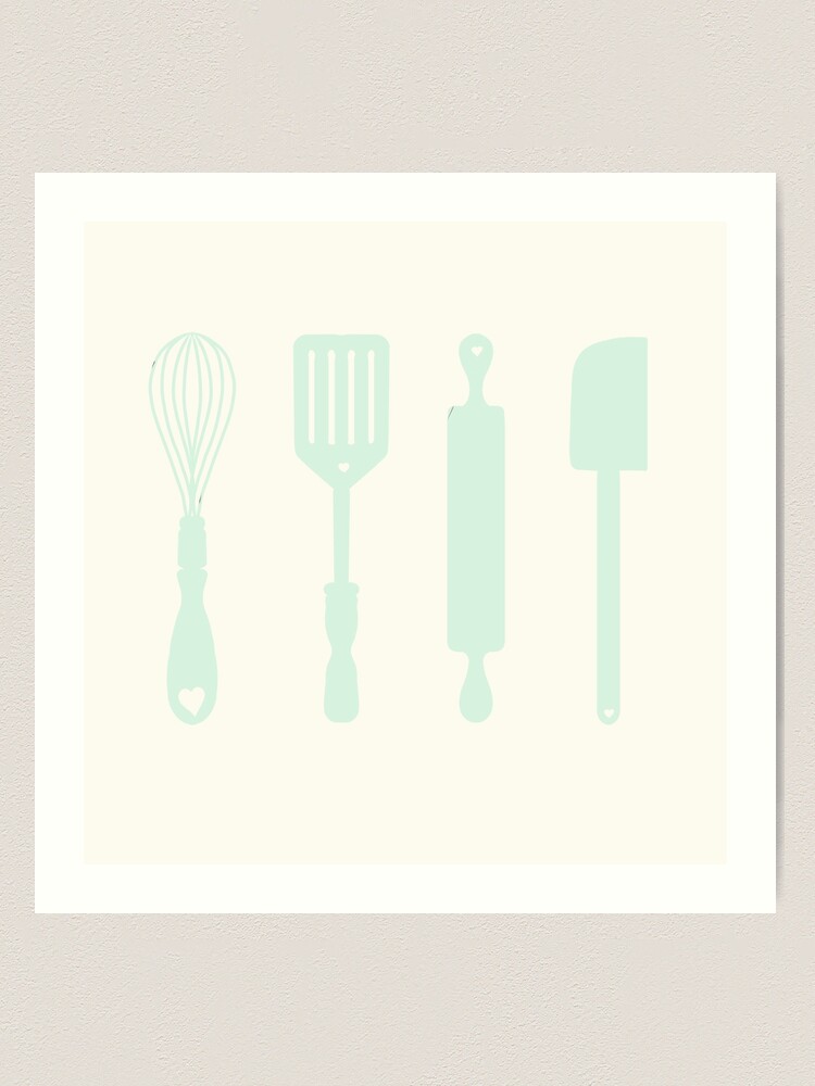 Kitchen Utensils (Yellow) Sticker for Sale by ArtByDecember