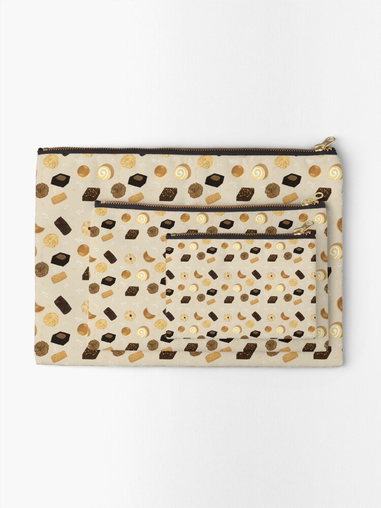 Thumbnail 2 of 4, Zipper Pouch, Assorted Cookies Brownie Pattern designed and sold by JUSTCORLA.