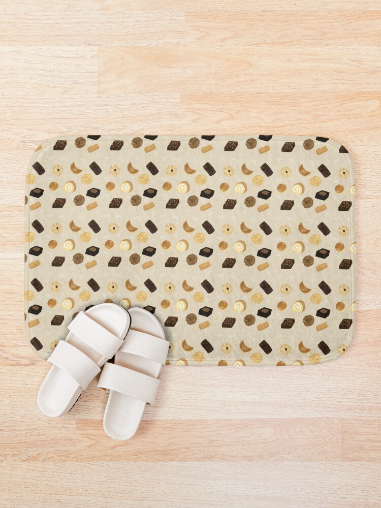 Thumbnail 1 of 6, Bath Mat, Assorted Cookies Brownie Pattern designed and sold by JUSTCORLA.