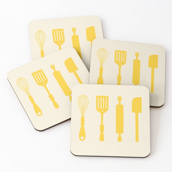Item preview, Kitchen Utensils (Yellow) designed and sold by ArtByDecember.