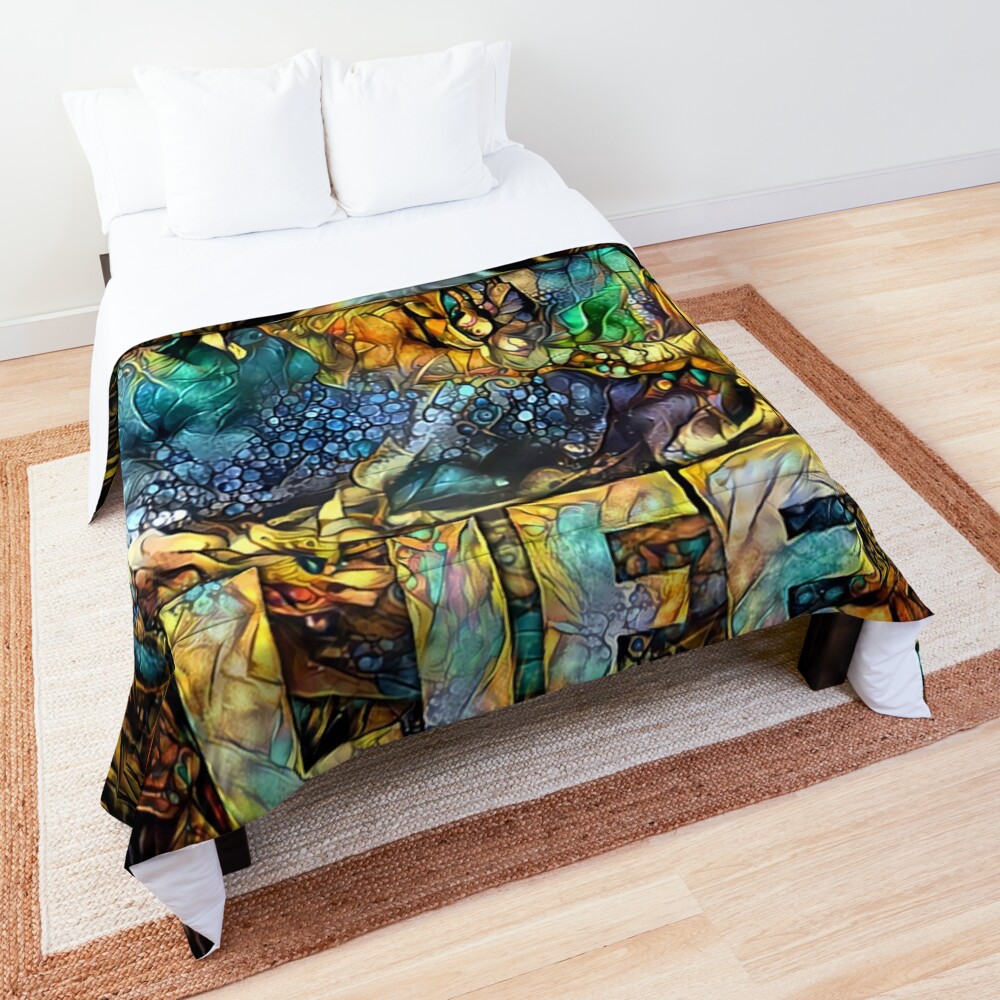"LIFE" Comforter by Elikatta Redbubble