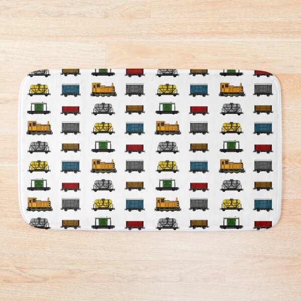 Item preview, Diesel Shunter Train Magnet Sticker Pack Pattern (Orange) designed and sold by doodlerob.