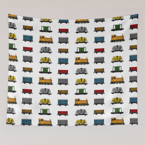 Item preview, Diesel Shunter Train Magnet Sticker Pack Pattern (Orange) designed and sold by doodlerob.