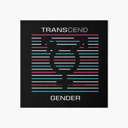 Transcend Gender Silhouette Art Board Print