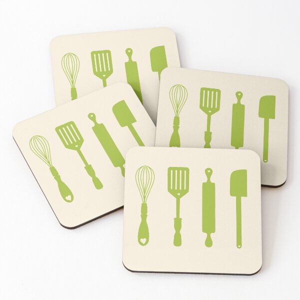 Item preview, Kitchen Utensils (Green) designed and sold by ArtByDecember.