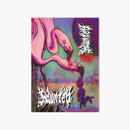 BLOOD FLAMINGO Art Board Print