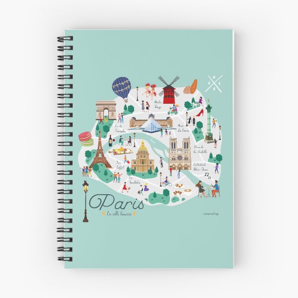 Item preview, Paris Ilustrated Map designed and sold by PrismasDesign.