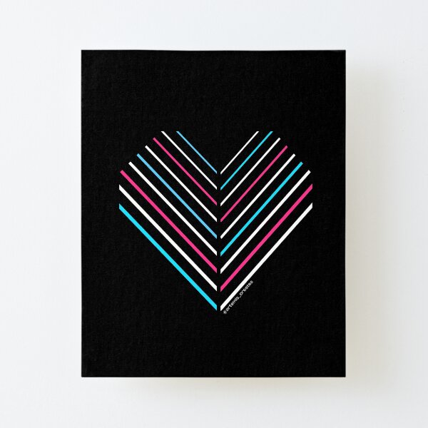 Neon Trans Heart Canvas Mounted Print