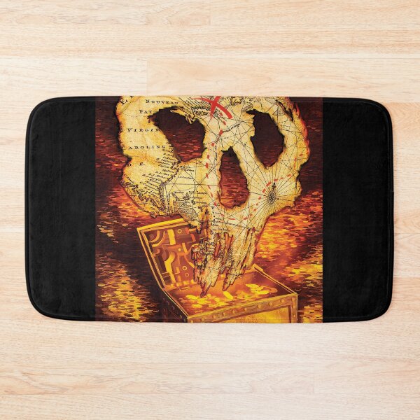 Item preview, Skull Pirate Treasure Map | Golden Bounty Illustration designed and sold by Andrew Gaia.
