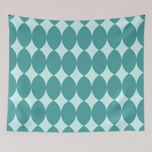 Item preview, Vintage blue and green pattern designed and sold by myseptember18th.