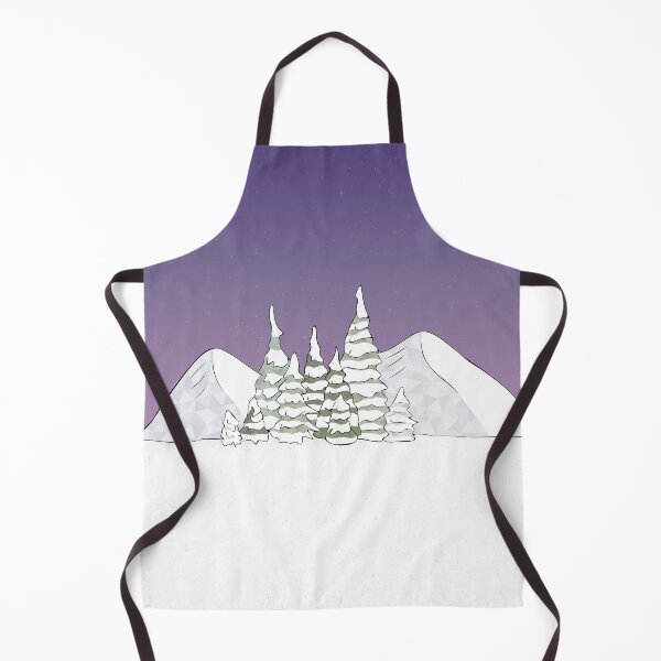 Item preview, Winter landscape - snow-covered fir trees and mountains (dark) designed and sold by frangipaniarts.