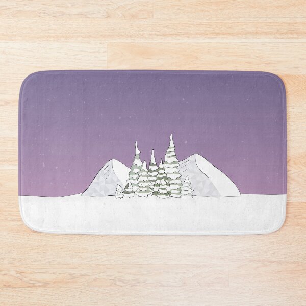 Item preview, Winter landscape - snow-covered fir trees and mountains (dark) designed and sold by frangipaniarts.