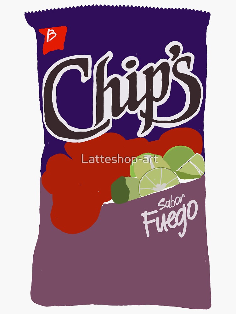 "Chips fuego" Sticker for Sale by Redbubble