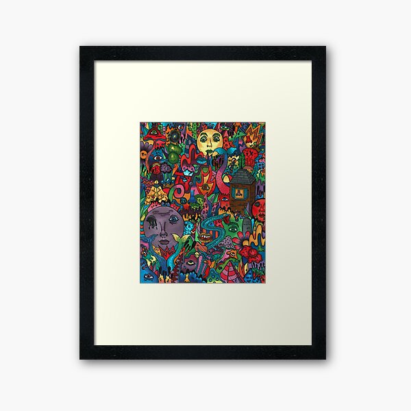 Everything Doodle Framed Art Print