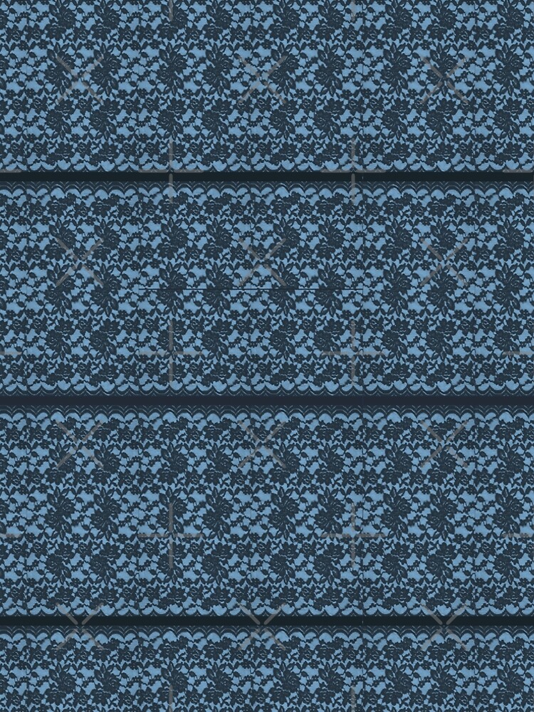 Beautiful Blue Spanish Lace print with blue strips by Veee8