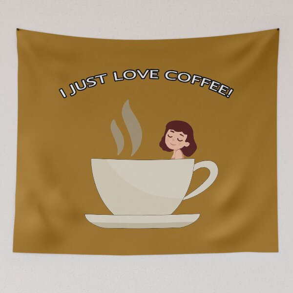 Item preview, I Just Love COFFEE - bathing in a mug of coffee designed and sold by janraydesigns.