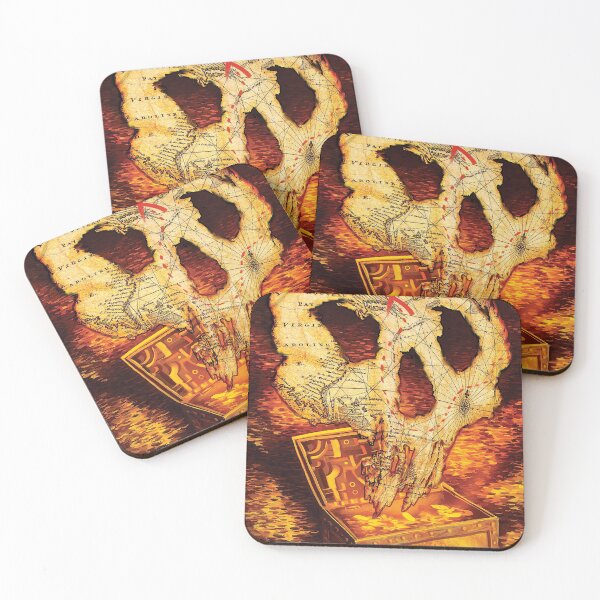 Item preview, Skull Pirate Treasure Map | Golden Bounty Illustration designed and sold by Andrew Gaia.