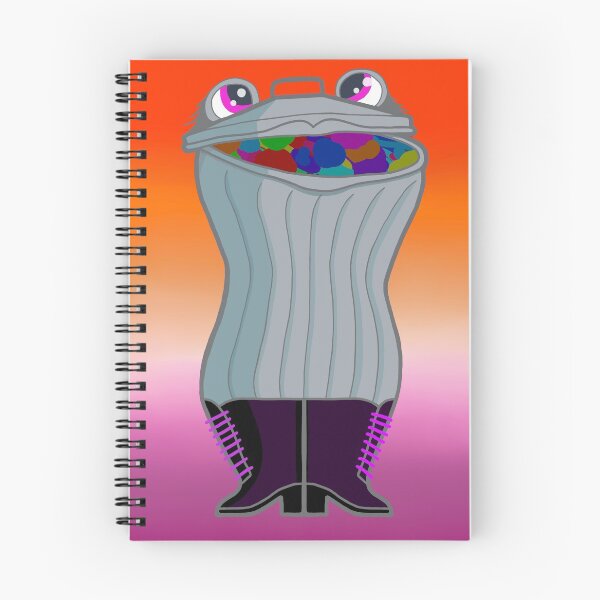 Item preview, lesbian pride trash can designed and sold by dragonfruit04.