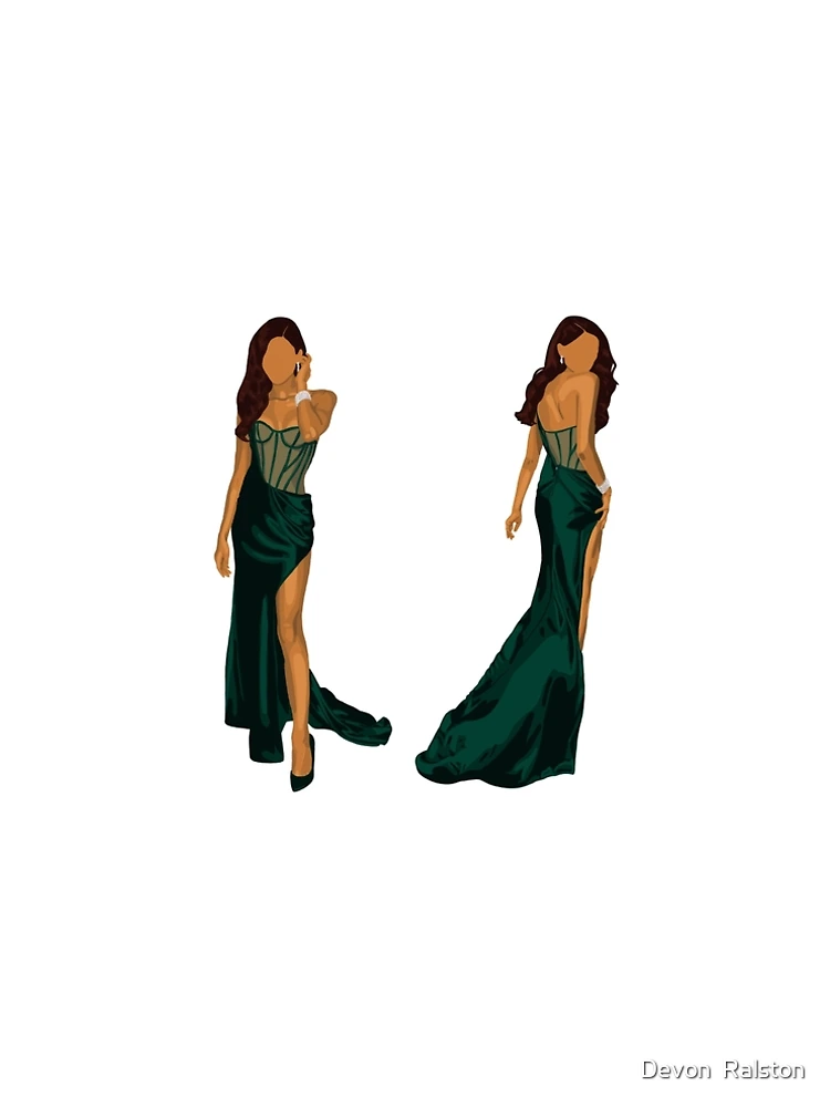 zendaya emerald green dress Honey Couture ZENDAYA Emerald Green Satin Corset Bustier Leg Split For main image 1