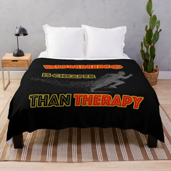 Item preview, Running is Cheaper Than Therapy Wording designed and sold by triangle-studio.
