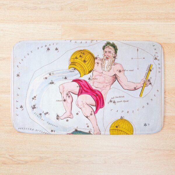 Item preview, Antique Constellation Map of Aquarius, Piscis Austrinus, Globus Aerostaticus designed and sold by VintageArchive.