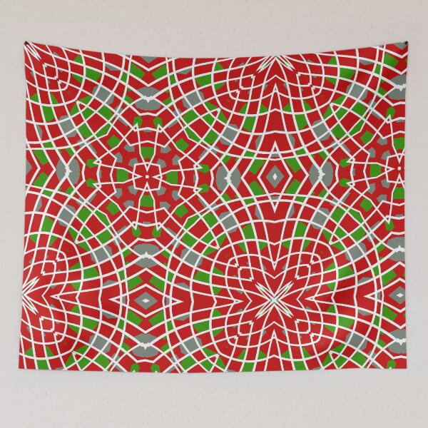 Item preview, Red, Green, Gray and White Pattern designed and sold by DrakeDuck.