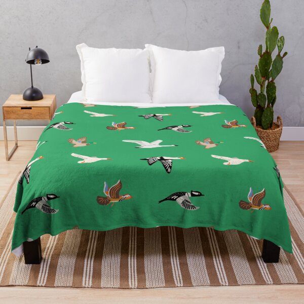 Item preview, Flying ducks green designed and sold by drawcatshop.