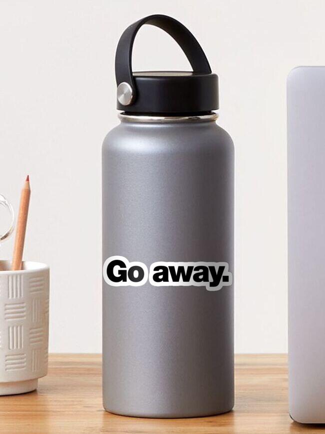 Thumbnail 1 of 3, Sticker, Go Away designed and sold by chestify.