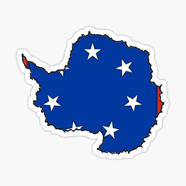 Item preview, Antarctica Map with Antarctic Flag designed and sold by Havocgirl.