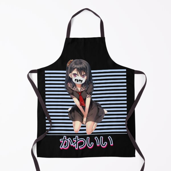 Item preview, Cute Anime Girl with Mask, Manga Japanese Futoku, Vaporwave Cyberpunk Anime designed and sold by BitcoinBros.