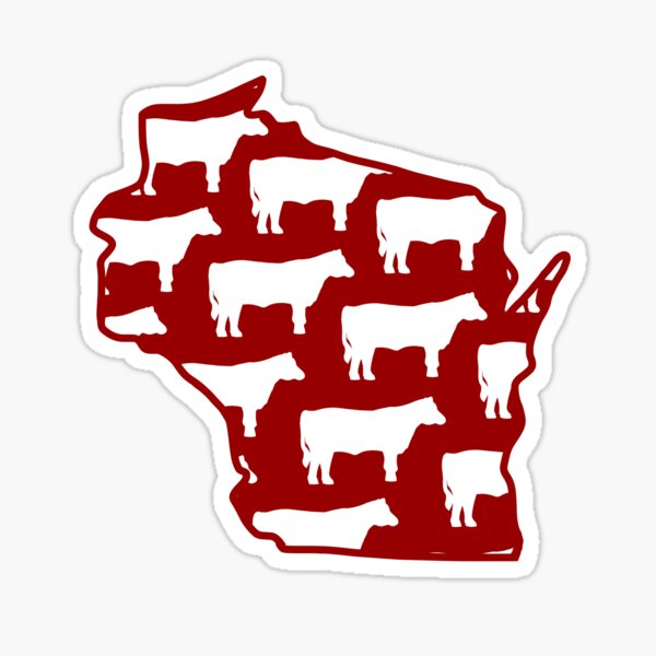 Vista previa del artículo con la obra «WisCOWsin rojo», diseñado y vendido por alexiaafolkman.