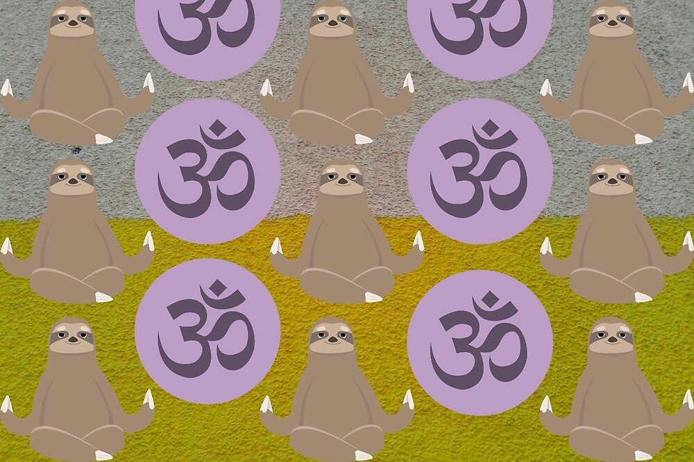 &ldquo;Meditating Sloths&rdquo; by Cherish Behrendt | Redbubble