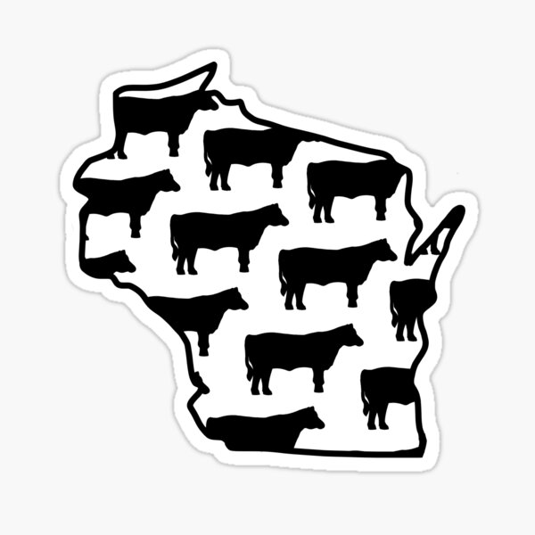 Vista previa del artículo con la obra «WisCOWsin blanco/negro», diseñado y vendido por alexiaafolkman.