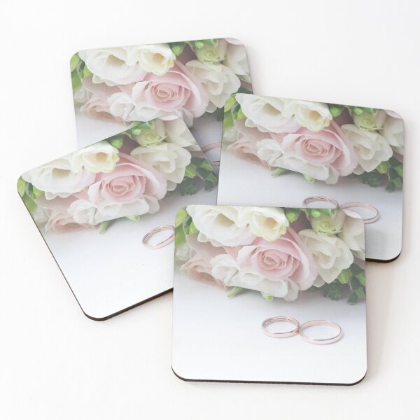 Item preview, wedding gold rings and a bouquet of rose flowers designed and sold by nataliavavilina.