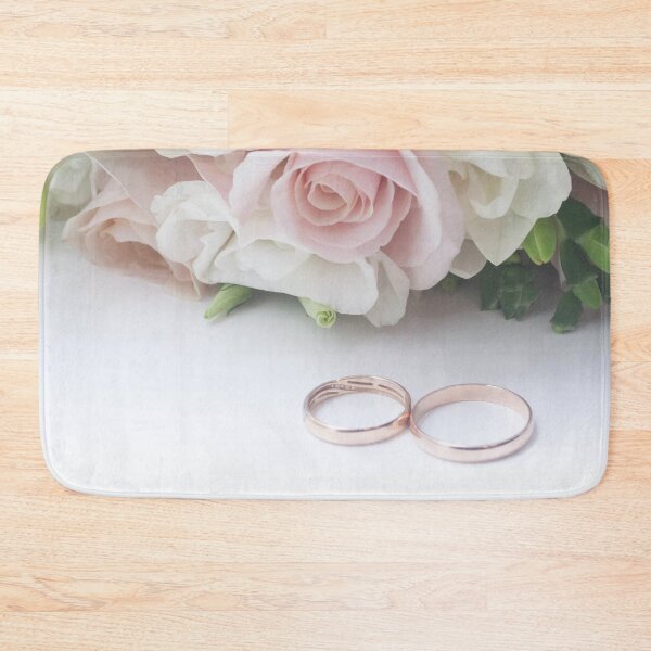 Item preview, wedding gold rings and a bouquet of rose flowers designed and sold by nataliavavilina.