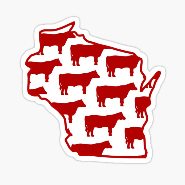 Vista previa del artículo con la obra «WisCOWsin blanco/rojo», diseñado y vendido por alexiaafolkman.