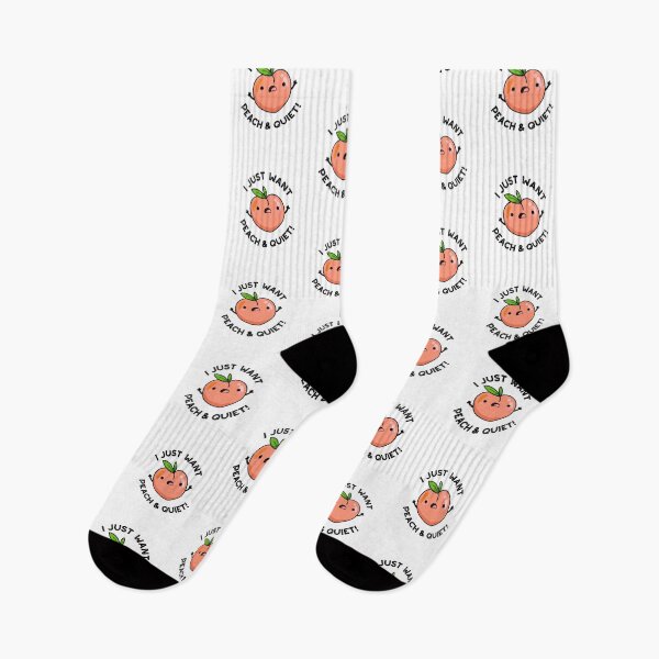 Item preview, I Just Want Peach And Quiet Cute Fruit Puns designed and sold by punnybone.