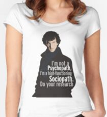 Sherlock - Psychopath/ Sociopath Women's Fitted Scoop T-Shirt