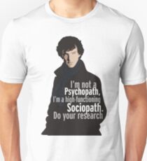 Sherlock - Psychopath/ Sociopath Unisex T-Shirt