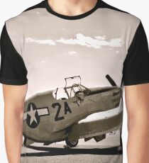 Tuskegee P-51 Mustang Vintage Fighter Plane Graphic T-Shirt