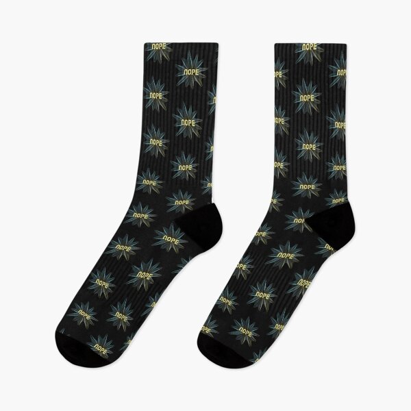 Item preview, Nope, Blue Yellow Pattern Spirograph Starburst, Typography designed and sold by DiscGolfTees.