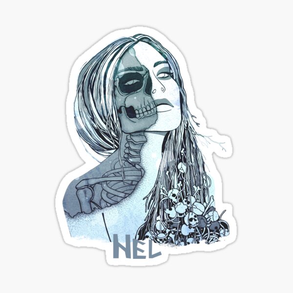 Hel Norse Mythology Daughter Of Loki - Underworld Death Goddess Viking Woman Sticker