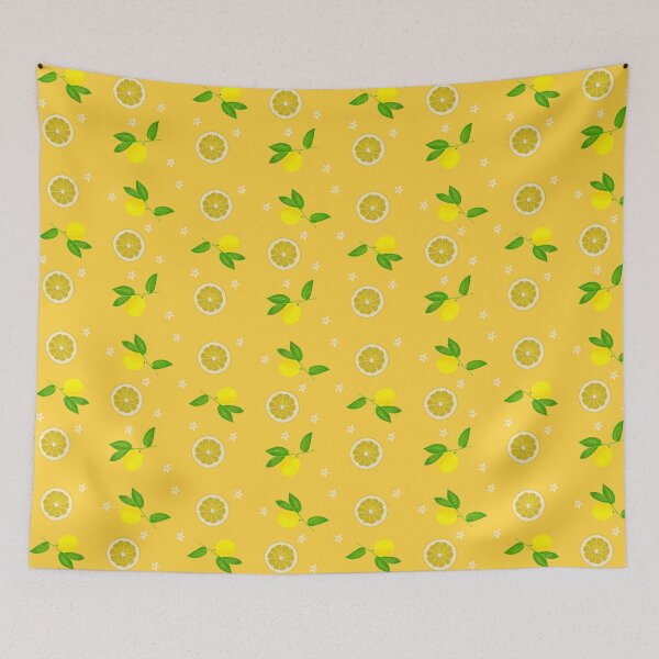 Item preview, Lemon Yellow | Fruity pattern on yellow background designed and sold by Rimkidd.