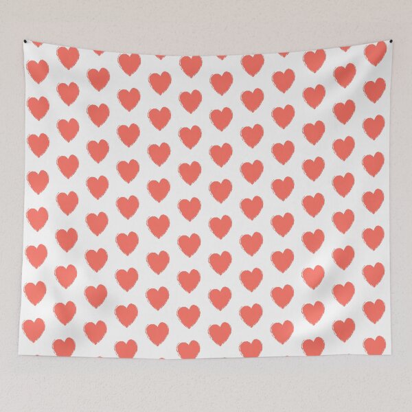 Aperçu de l'œuvre PLAIN LIVING CORAL HEART DESIGN - COULEUR PANTONE DE L'ANNÉE 2019 créée et vendue par Iskybibblle.