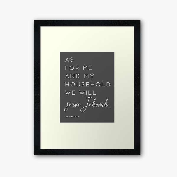 Vista previa del artículo con la obra «En cuanto a mí y a mi familia, serviremos a JEHOVÁ - Josué 24:15», diseñado y vendido por KA DESIGNS.