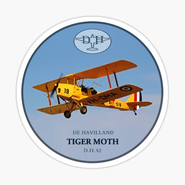De Havilland Tiger Moth Sticker
