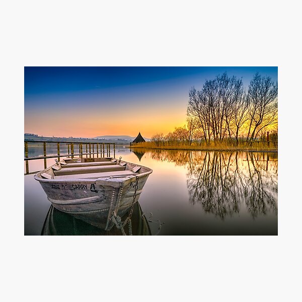 Item preview, Sunset over Llangorse Lake designed and sold by MaclarenPhoto.