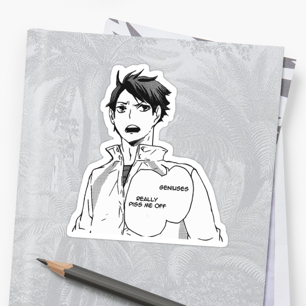 Haikyuu Oikawa Tooru Stickers By S0y Mi1k Redbubble 8445