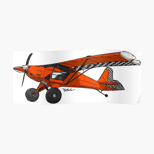 Just Aircraft highlander orange checkers Poster
